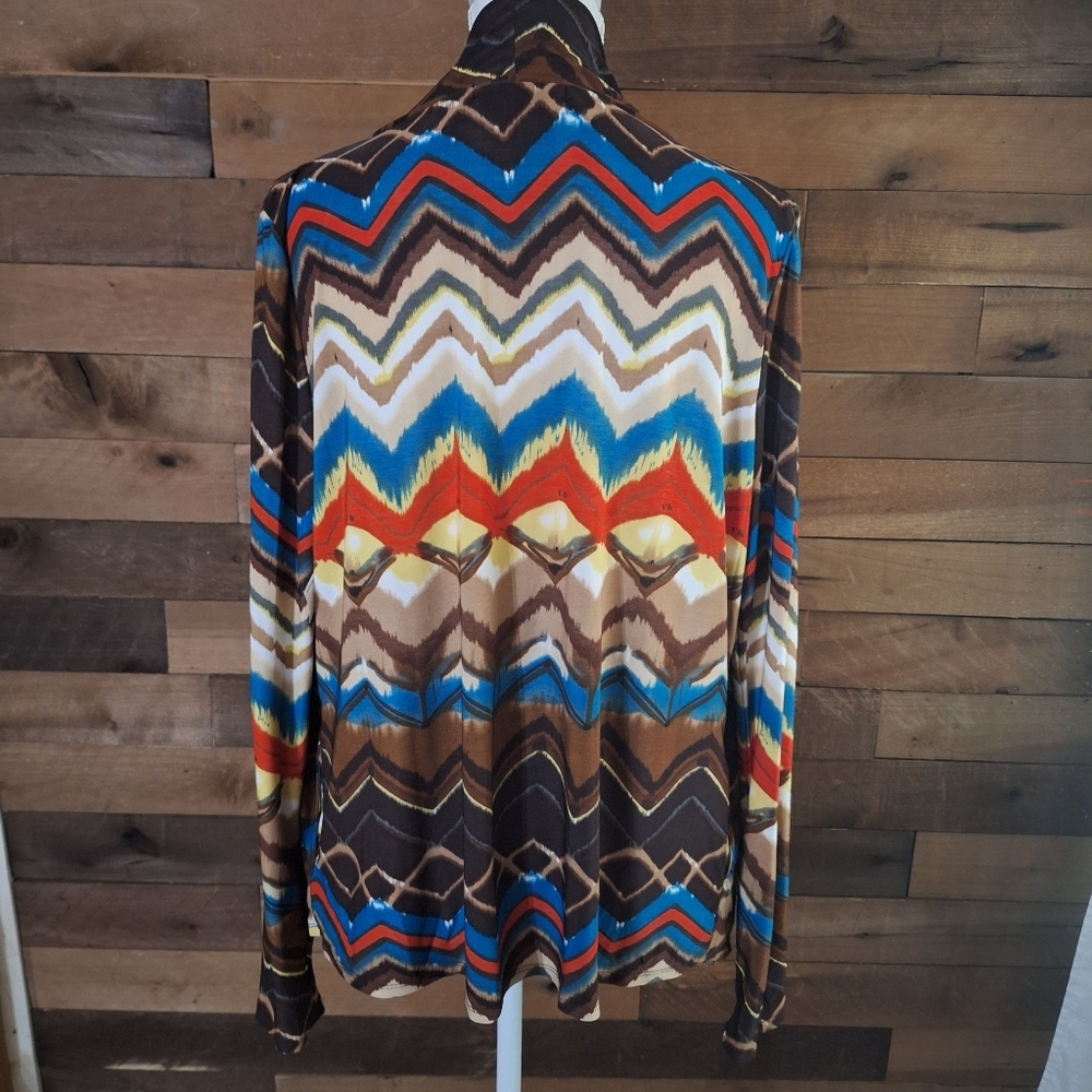 Bcbgmaxazria Abstract Print Open Front Cardigan S… - image 3